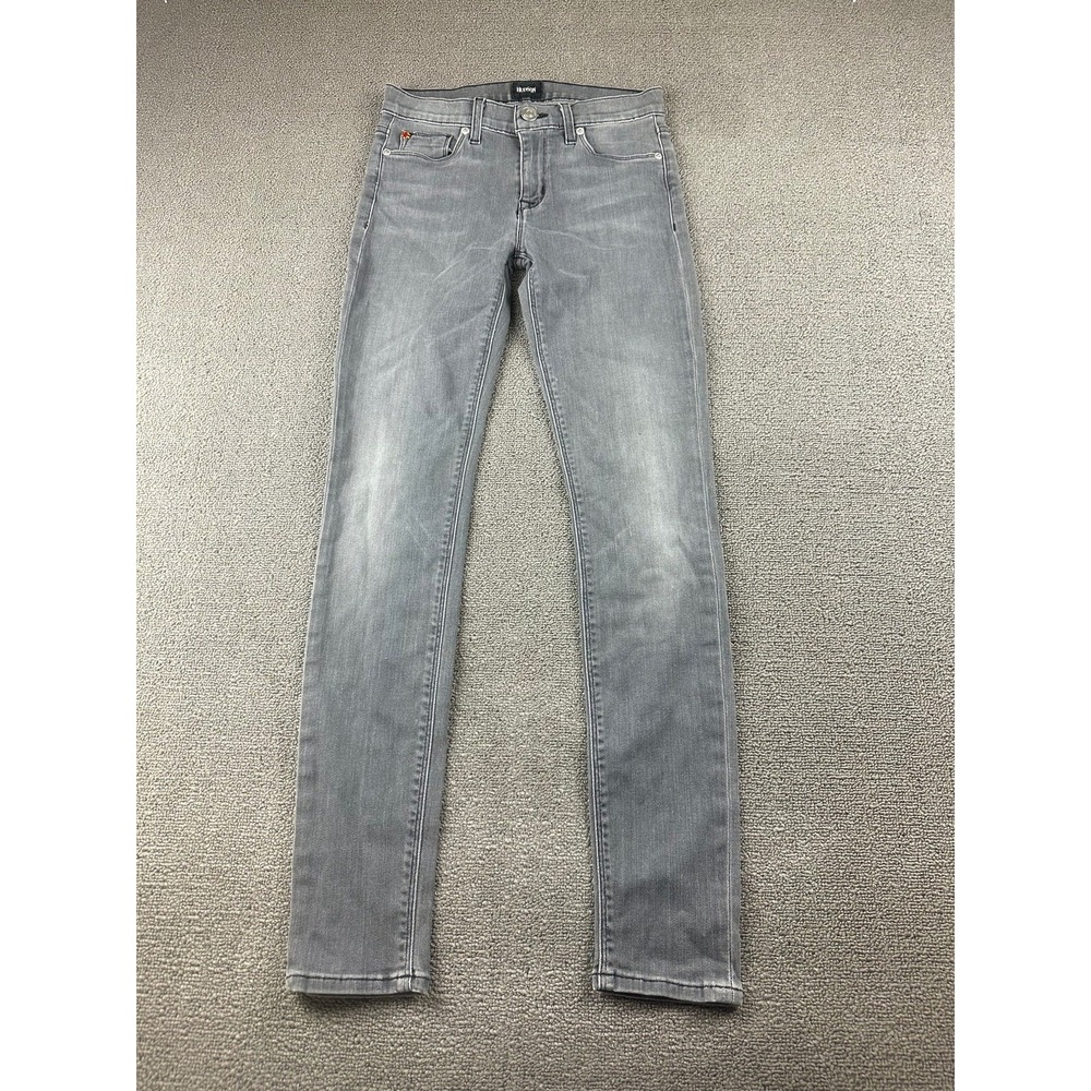 Hudson Nico Super Skinny Midrise Jeans Women 25 Gray Denim Streetwear WM407DIN